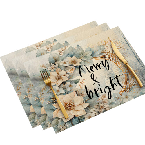 Cotton Table Linen for Christmas Winter Parties