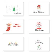 Christmas Cards with Envelopes Floral Gold Leaf Design