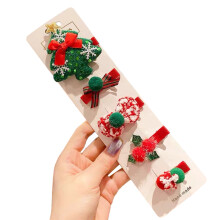 Christmas Ear Bow Headband Santa Claus Bobby Pin