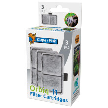 Superfish Orbiq 11 Replacement Wool Filter Media Cartridges 3 Pcs Fish Tank Waste Cleaning Clear Water Filtration Maintenance Pack of 3