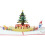 3D Christmas Card with Envelope Featuring Tree and Santa 1