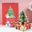 3D Christmas Card with Envelope Featuring Tree and Santa 4