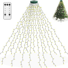 LED Waterfall Christmas Tree Ring Light String PVC 2m 400