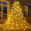 LED Waterfall Christmas Tree Ring Light String PVC 2m 400 4