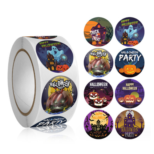 Halloween Stickers Self-Adhesive 500 Rolls