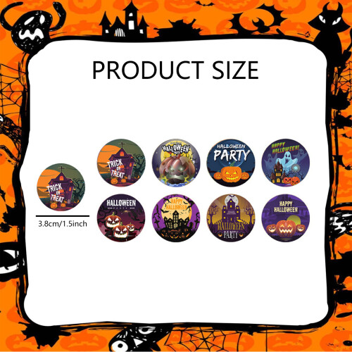 Halloween Stickers Self-Adhesive 500 Rolls 1