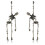 Women's Movable Skeleton Drop Earrings 7.8cm 1