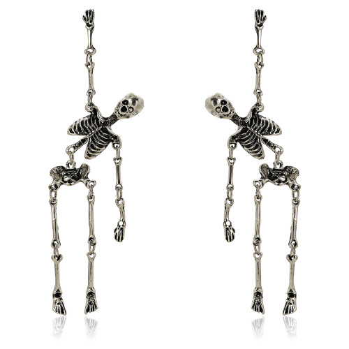 Women's Movable Skeleton Drop Earrings 7.8cm