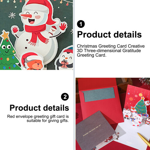 Christmas Card 3D Gratitude Greeting for Teacher 2