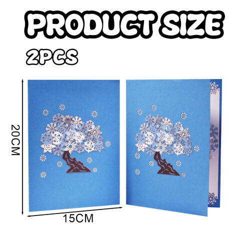 3D Christmas Folding Card with Envelope Featuring Tree and 1