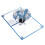 3D Christmas Folding Card with Envelope Featuring Tree and 3