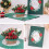 3D Christmas Greeting Cards with Envelope and Flower Basket 4