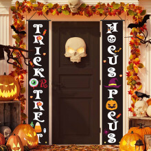 Halloween Porch Banner Set 2 Pieces Indoor Outdoor