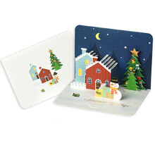 3D Christmas Greeting Cards Pop Up 6PCS with Envelopes