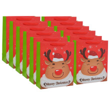 Red Christmas gift bag foil candy paper bag