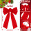 Red Velvet Christmas Bows Large 12PCS 2