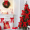 Red Velvet Christmas Bows Large 12PCS 4