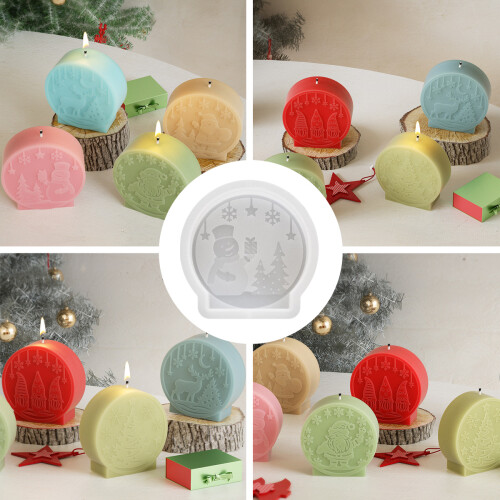 Santa Cylinder Resin Mold for Candle Making 1