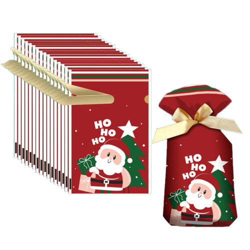 Christmas Gift Bags Satin Drawstring 50 pcs