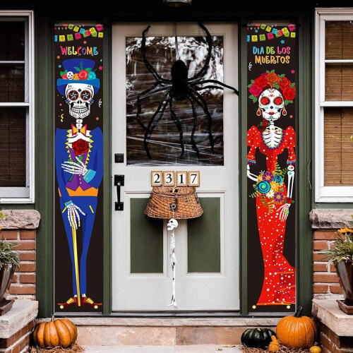 Halloween Welcome Banner Fall Door Decoration 1