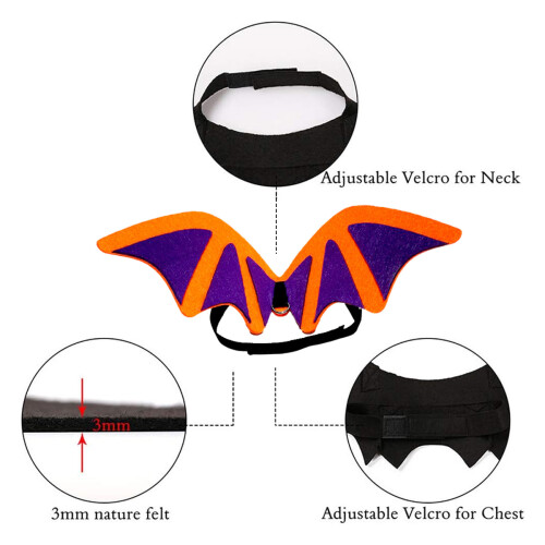 Bat Wings Cat Halloween Decoration Costume 2