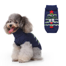 Dog Christmas Sweater Winter Knitwear Classic Warm Coat for