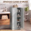 Homcom HOMCOM Narrow Bathroom Cabinet, Slim Storage Cabinet, Light Blue 4
