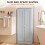 Homcom HOMCOM Narrow Bathroom Cabinet, Slim Storage Cabinet, Light Blue 5