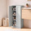 Homcom HOMCOM Narrow Bathroom Cabinet, Slim Storage Cabinet, Light Blue 2