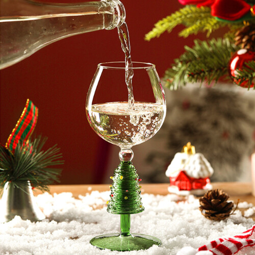 Christmas Tree Mug Personalized Wine Glass Cup 2