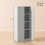 Homcom HOMCOM Narrow Bathroom Cabinet, Slim Storage Cabinet, Light Blue 3