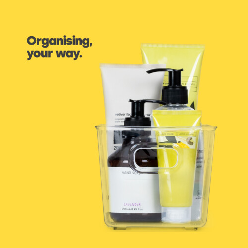 LIVIVO LIVIVO 3 Small Clear Storage Tubs Stackable 1