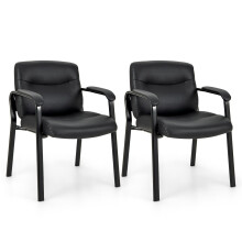 Waiting Room Chair No Wheels Set of 2 w/ Padded Armrests