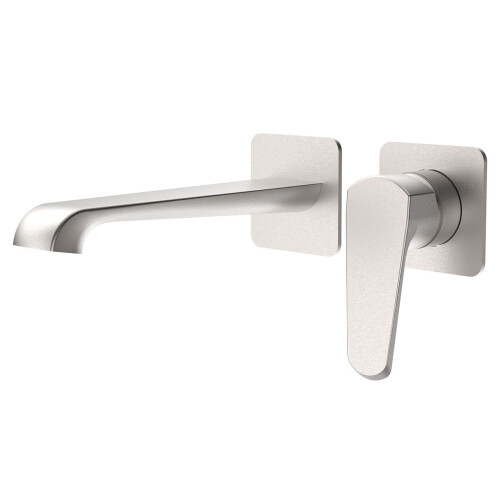 Voda Brenta Wall Mounted Basin Mixer - Brushed Nickel
