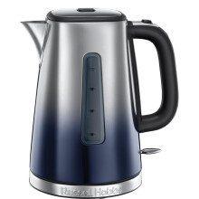 Russell Hobbs Eclipse Stainless Steel & Midnight Blue Ombre 1.7L Electric Cordless Kettle (Quiet & Fast Boil 3KW, Removable washable anti-scale filter