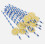 Lemon Pattern Paper Straws for Party, 50pcs Blue Decorative Drinking Straws 1