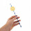 Lemon Pattern Paper Straws for Party, 50pcs Blue Decorative Drinking Straws 5