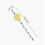 Lemon Pattern Paper Straws for Party, 50pcs Blue Decorative Drinking Straws 2