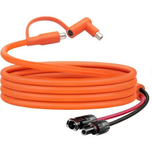 Solar Panel to 8mm Adapter Cable 10ft, Solar Connector to DC7909/8020 Male Plug Extension Cord, Tinned Copper Wire