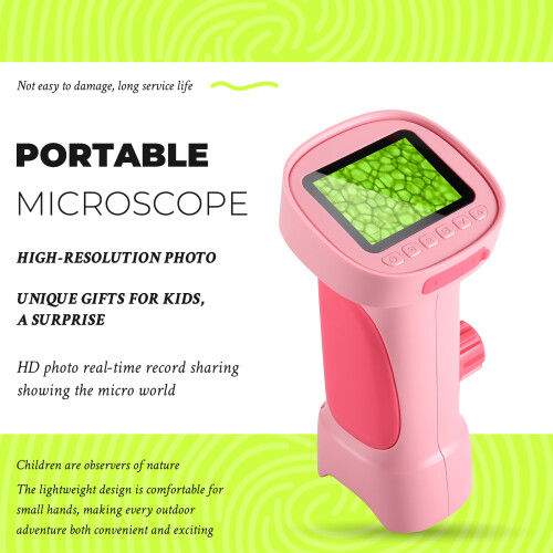 Digital Microscope for Kids  Microscope Camera with 2.4" IPS Screen 1000x  Portable Children Microscope