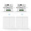 4PCS Wireless Light Wall  RF 433Mhz Relay Receiver with 2x 2Gang Panel  LED Remote Control for LED Lamp 2