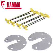 FIAMMA AWNING LEG FIXING PLATE KIT PAIR CARAVAN MOTORHOME CAMPING INC 8 PEGS