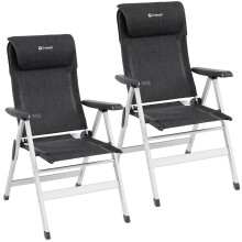 2x OUTWELL MILTON CHAIR FOLDING LIGHTWEIGHT RECLINER CAMPING GARDEN OUTDOOR SEAT