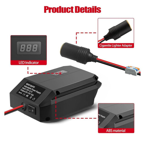 Step Down Converter for  Power Wheels Battery Adapter&Cigarette Adapte for DIY RC Toy Car Tool 1