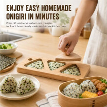Onigiri Rice Mold Set Reusable Triangle Rice Musubi Mold Sushi Maker Press for Kids Lunch Bento HomeDIY