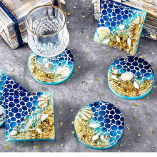 2X Hars Coaster Mallen 6-Cavity Diepe Ronde Coaster Siliconen Mallen Coaster Mould voor Epoxy Hars DIY Coasters Hars Kunst Geschenken