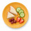 (Orange) Plastic Side Plates Set of 6 Reusable Picnic 1