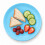 (Blue) Plastic Side Plates Set of 6 Reusable Picnic 1