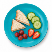 (Teal) Plastic Side Plates Set of 6 Reusable Picnic