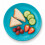 (Teal) Plastic Side Plates Set of 6 Reusable Picnic 1